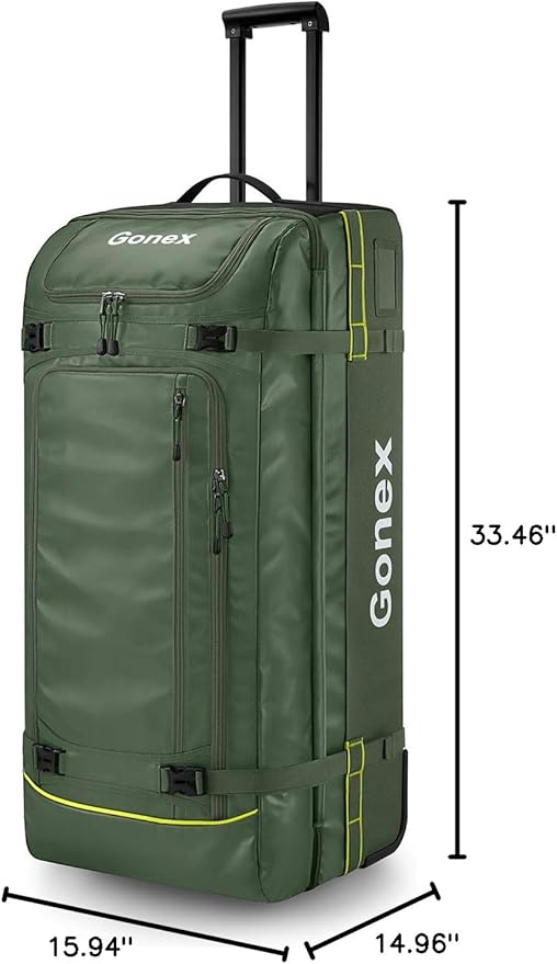 Gonex Rolling Duffle Bag with Wheels, 100L Water Repellent Large Wheeled Travel - Image 7