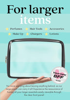 Clear Makeup Bag Zipper Pouch, Transparent Cosmetic Case Organizer, TSA - Image 3