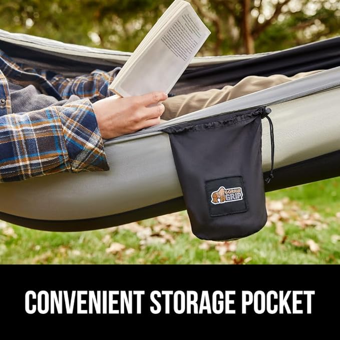 GORILLA GRIP Durable Portable Camping Hammock, Holds 500lbs - Image 9