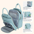 BabbleRoo Leather Diaper Bag Backpack - Image 5