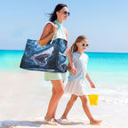 senya Large Beach Bags Totes Canvas Tote Shoulder Bag Soft Wave Water Resistant - Image 6