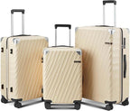 Luggage sets 3 piece with Spinner Wheels, PC Hard Shell Travel Luggage by Unknown