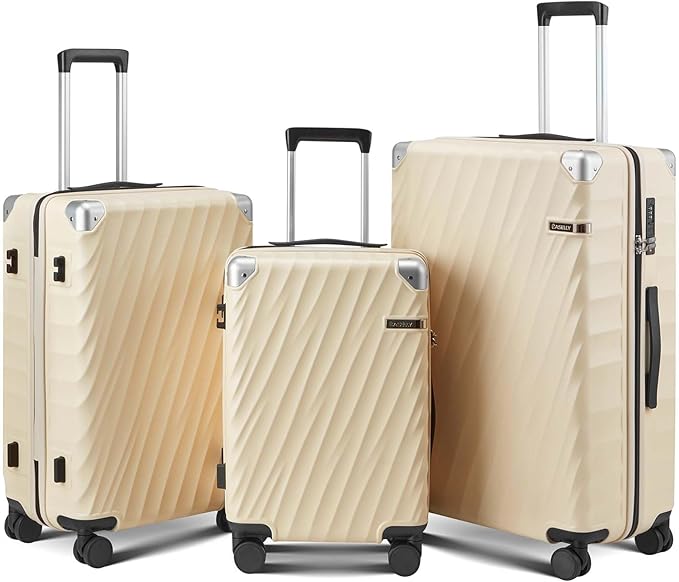 Luggage sets 3 piece with Spinner Wheels, PC Hard Shell Travel Luggage by Unknown