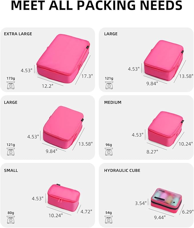 6 Set Compression Packing Cubes - Image 4