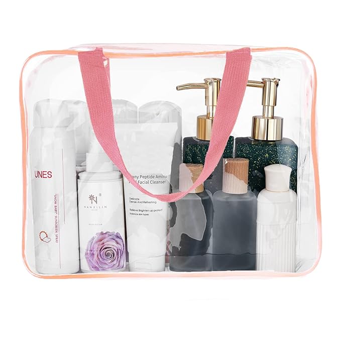 4Pcs Crystal Clear PVC Travel Toiletry Bag Kit - Image 7