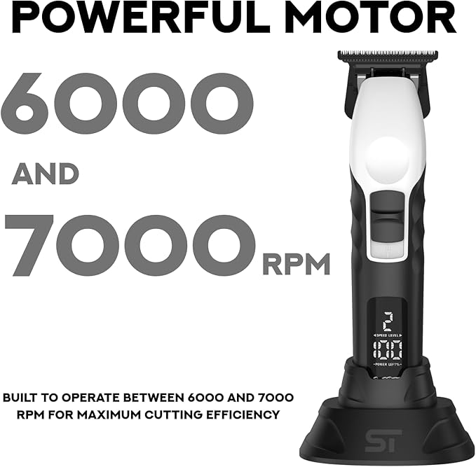 Supreme Trimmer 2Spee ST622 – Cordless Beard & Hair Trimmer for Men | 2-Speed Motor, 180 Min Runtime, Zero-Gap Adjustable Blade, Digital Display, Removable Blade Design