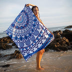 Quick Dry Microfiber Beach Towel (Blue Angel / Extra Large 78x35")