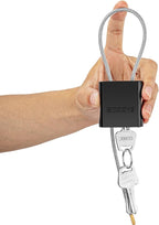 Adjustable Cable Padlock with 3 Keys | 1.15ft L x 1/6in D Aluminum Steel Cable by BOZZYS