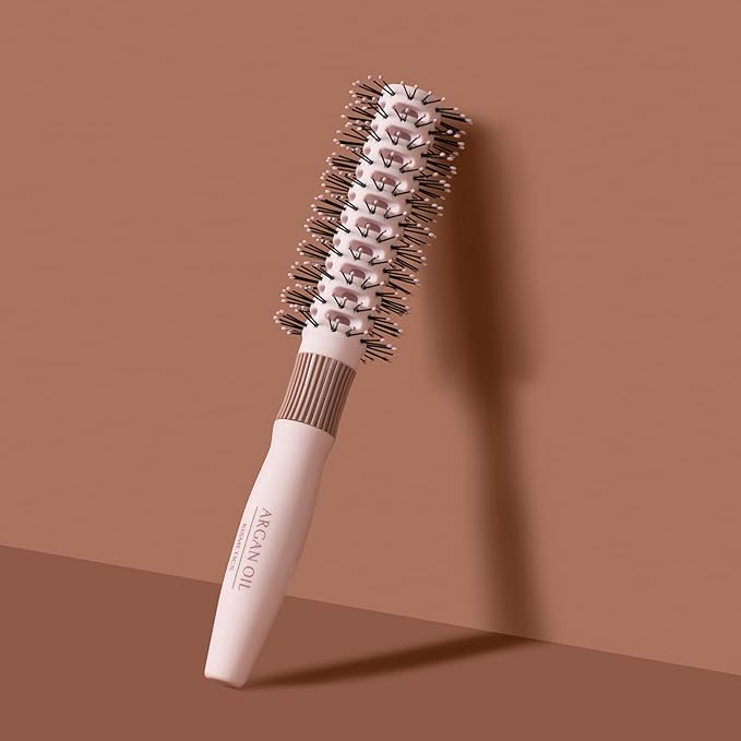 Argan Oil Infused Vented Round Brush, Fast Dry Round Brush, 24mm, All Hair Types