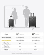 LUGGEX Luggage with Spinner Wheels, Polycarbonate Expandable Hard Shell Suitcase - Image 9