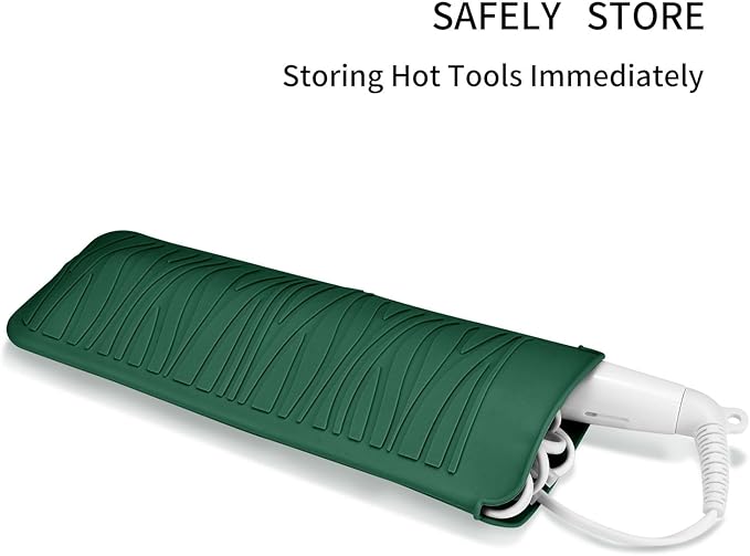 Heat Resistant Travel Mat Pouch for Hair Straighteners,Crimping Irons,Curling Wands,Flat Irons and Styling Tools