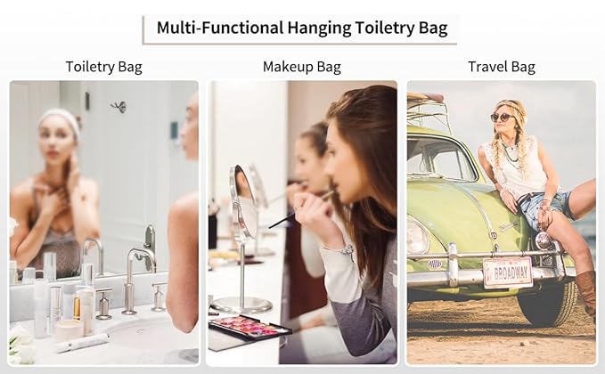 CUBETASTIC Hanging Travel Toiletry Bag, Portable Makeup Organizer - Image 8