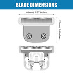 02144 Replacement Detachable T Blade Compatible with Wahl Trimmers 9864/9864SS/9686/9818A/9854L/9876L/9854 /WSS3L/SS2L etc - Japanese Stainless Steel 40mm Replacement Trimmer Blade #02144