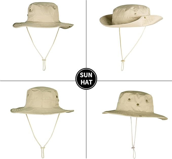 Sun Hats for Men Women Boonie Hat Foldable Fishing Hat UPF 50+ Bucket Hat for - Image 4