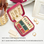 Travel Jewelry Case, Small Plush Velvet Jewelry Box - Image 5