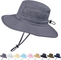 Sun Hat for Men/Women, UPF 50+ Fishing Hat, Waterproof Wide Brim Bucket Hat by Rosoz