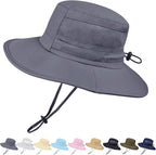 Sun Hat for Men/Women, UPF 50+ Fishing Hat, Waterproof Wide Brim Bucket Hat by Rosoz