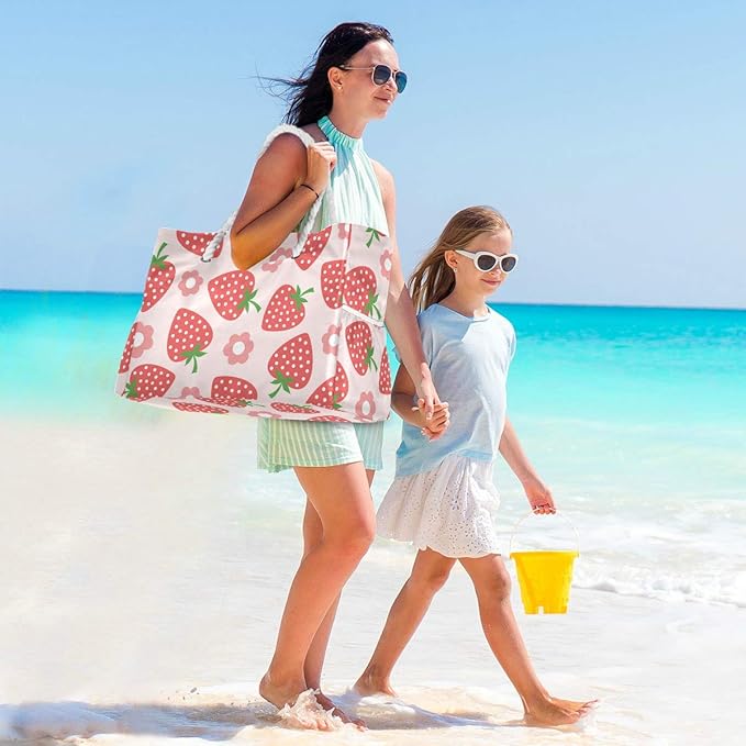 senya Large Beach Bags Totes Canvas Tote Shoulder Bag Soft Wave Water Resistant - Image 6