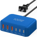 USB C Fast Charger, 100W GaN 6 Port Type C Charging Station Hub Block Cube by BREEKET