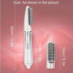 2-In-1 Electric Hair Dryer Styling Tool - Blow Dryer Brush with Teasing Comb, 3 Gear Adjustable Hair Straightener (US Plug)
