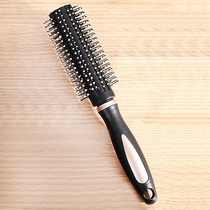 Anti-Static Hair Brushes for Men and Women Adults and Kids Nylon Bristle Pins Massage Brush Blow Dry Detangle Hairbrush Comb for All Hair Types Styling Wet or Dry - Round