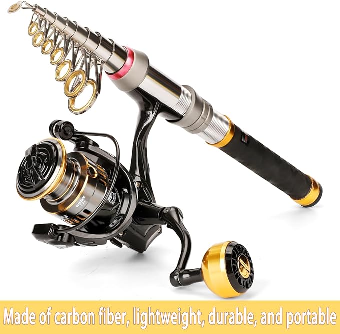 Fishing Rod Telescopic Carbon Fiber Rod Combo - Image 4