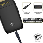 Supreme Trimmer Crunch STF602 – Waterproof Double Foil Shaver for Men | 150 Min Runtime, Wet/Dry Cordless & Corded Electric Razor | Hypoallergenic Foils for Face, Head & Stubble