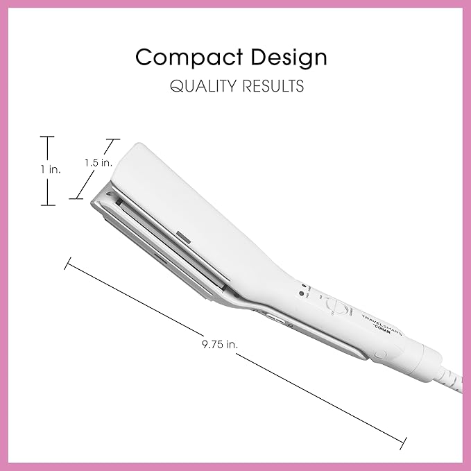 Conair 2-in-1 Travel and Flat Mini Iron for Clothes, Hair Straightener