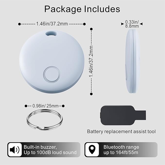 Air Tracker 4 Pack, Smart Bluetooth Tracker Works - Image 8