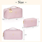 Birthday Gifts for Women Teen Girl, Personalized Initial Makeup Organizer Bag - Image 5