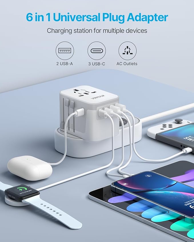 Universal Travel Adapter, VINTAR International Power Adapter - Image 4