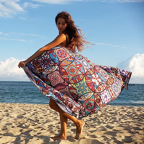 Quick Dry Microfiber Beach Towel (Mandala / Extra Large 78x35")