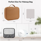 Travel Makeup Bag with LED Mirror and 10x magnifying glass with 3 Lighted - Image 8