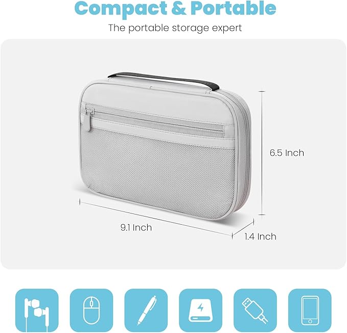 Electronics Organizer Bag, Portable Cable Organizer Case Travel Electronic - Image 5