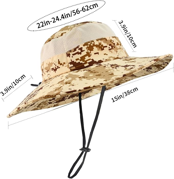 Sun Hats for Men Women Fishing Hat UPF 50+ Breathable Wide Brim Summer UV - Image 4