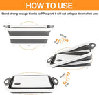 Collapsible BBQ Prep Tub/Cutting Board 10L, Foldable Dish Tub - Image 3