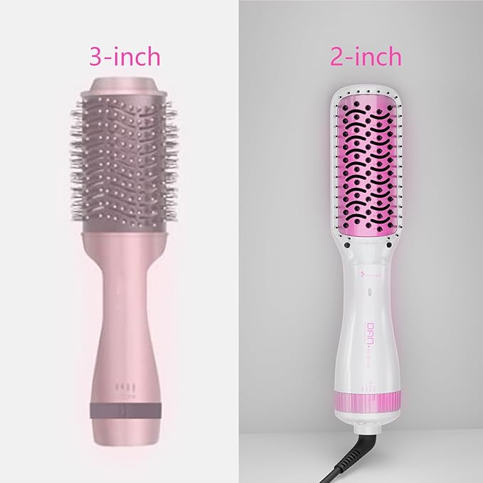 DAN Technology 3 in 1 Blow Dryer Brush,Hair Dryer Brush,Paddle BrushBlowDryer,Hair StraightenerBrush,BlowDryerBrush for Black Hair