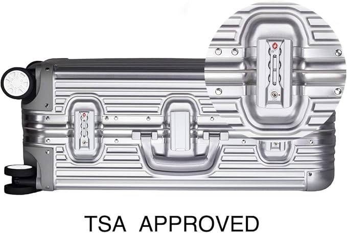 TRAVELKING All Aluminum Luggage Zipperless Hard Shell Suitcase - Image 5