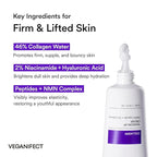 NMN Collagen Cream | Hydrating & Firming Moisturizer with Peptides & Glutathione & Hyaluronic Acid | Boosts Elasticity & Wrinkle Care | Korean Skincare, 1.69 fl.oz