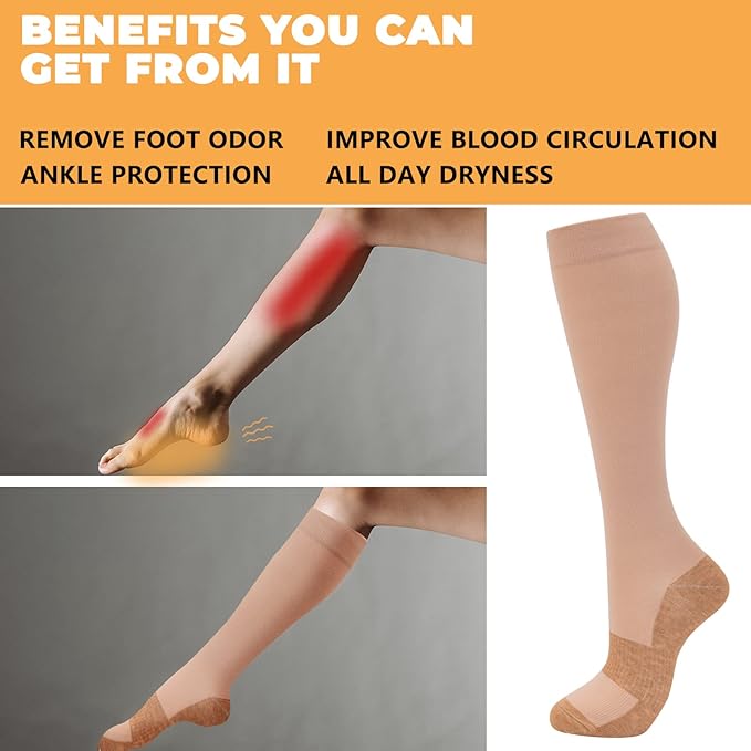 fenglaoda 8 Pairs Compression Socks - Image 4