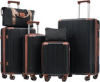 Merax Luggage Set 6 Piece Expandable Lightweight ABS Hardshell Suitcases by Merax