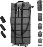 Expandable Foldable Luggage, Rolling Duffle Bag by Gloyuda