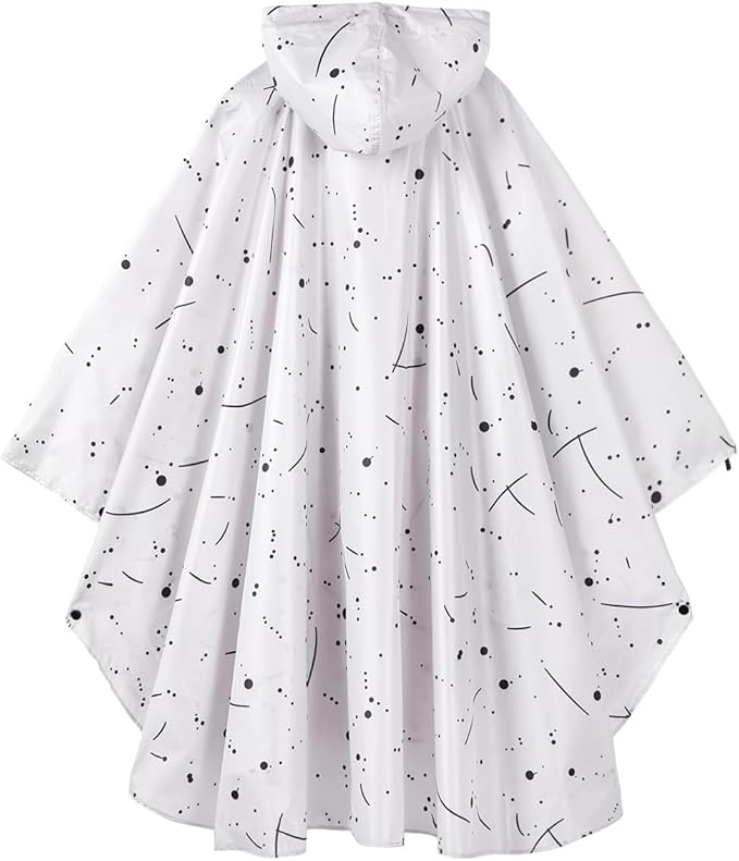 Rain Poncho Jacket Coat Hooded Zipper Style - Image 6