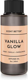 Scent Better Vanilla Glow Aroma Essential Oil Blend: an Aromatherapy Blend of Vanilla, Amber, and Sandalwood for Ultrasonic Diffusers & Nebulizers (2 Fl Oz, 60 mL)
