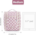 Narwey Small Checkered Hanging Travel Toiletry Bag - Image 8