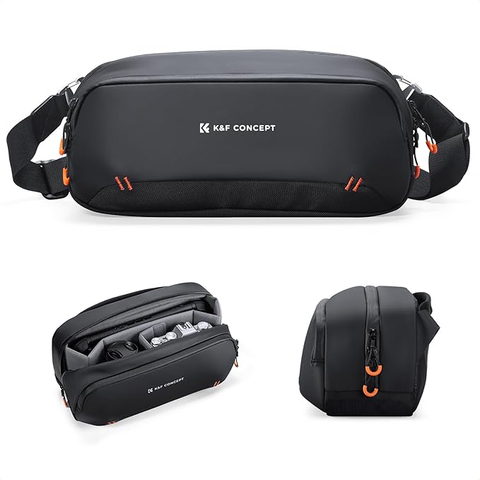 K&F CONCEPT Storage Sling Bag, Vlog Photography Camera HandBag, Portable by KFCONCEPT