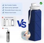 Collapsible Water Bottles 2 Pack Compact Portable, Bpa-Free Silicone Bottles - Image 3