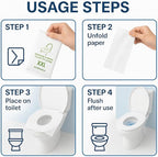 Individually Wrapped XXL Toilet Seat Covers Disposable Flushable - Image 7