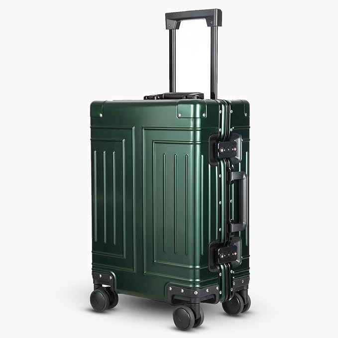 All Aluminum Carry On Luggage，Cut from Whole Aluminum Sheet，22x14x9 Airline by KANGSHILU