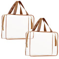 2Pcs Crystal Clear PVC Travel Toiletry Bag Kit by ROYBENS
